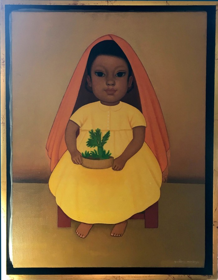 Niña con Rebozo Sentada