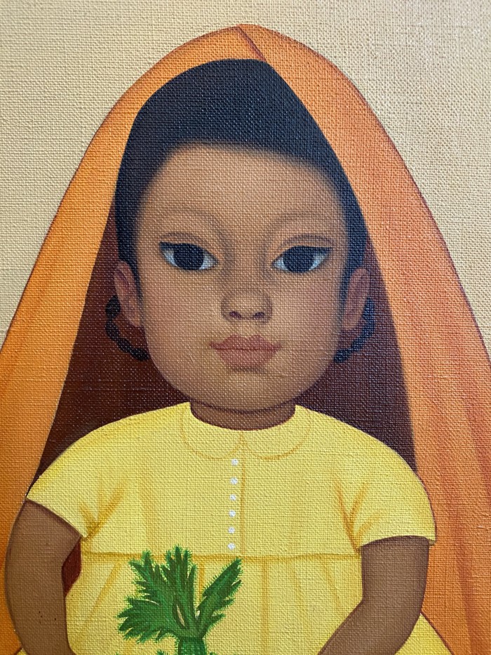 Niña con Rebozo Sentada
