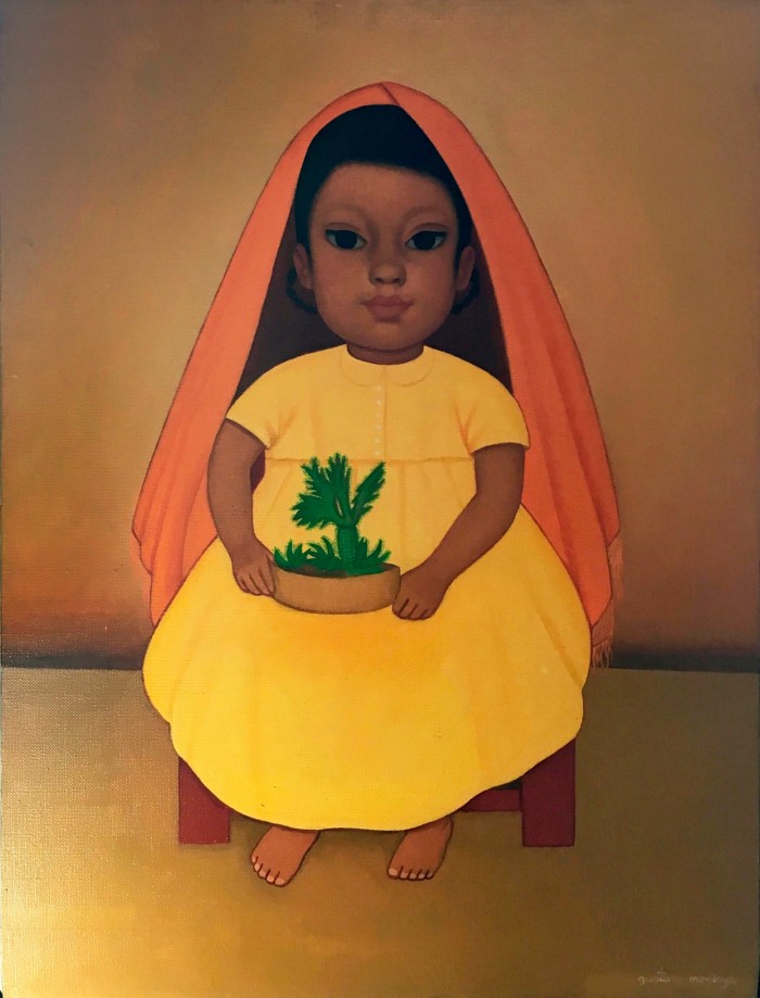 Niña con Rebozo Sentada