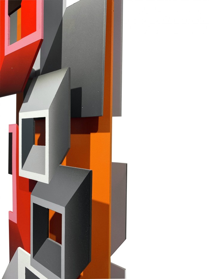 Alegre Perspectiva Rojo Gris