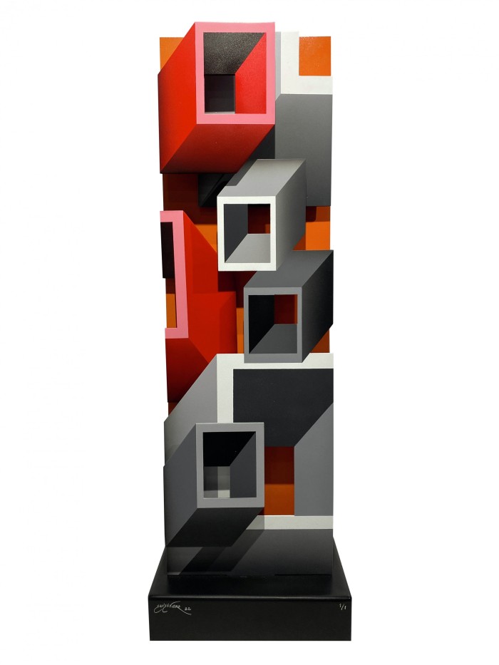 Alegre Perspectiva Rojo Gris