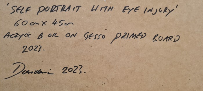 Self portrait with eye injury