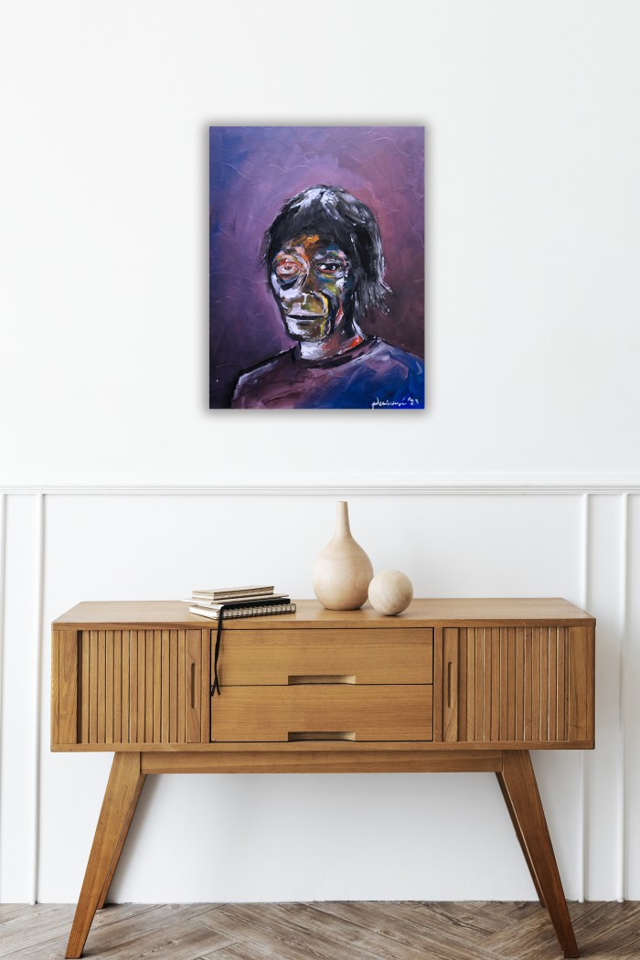 Self portrait with eye injury