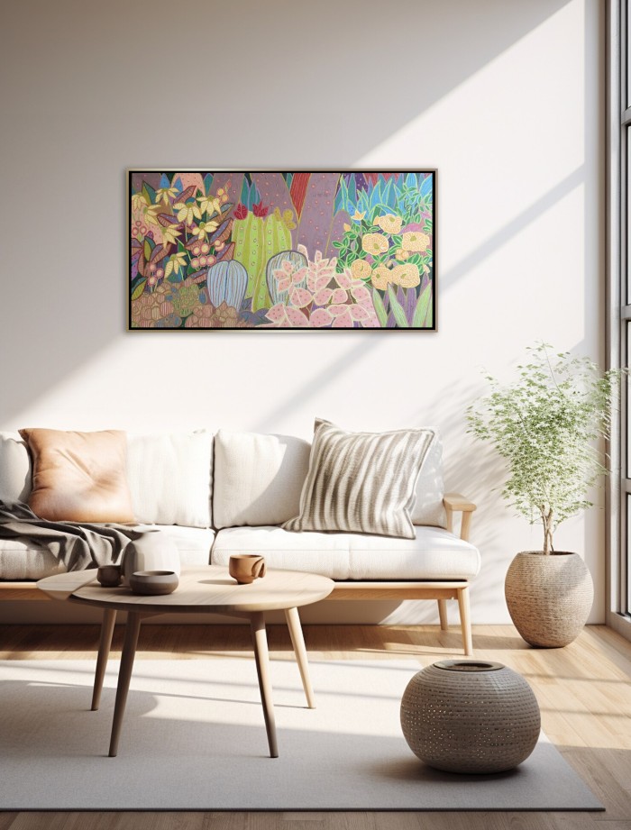 Cactus Garden with Roses