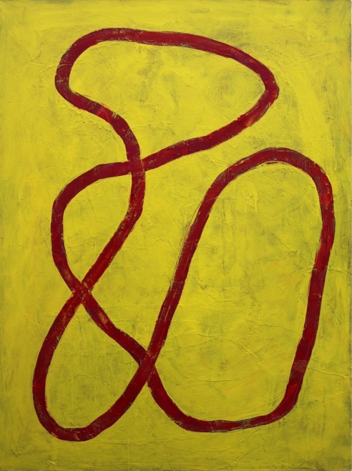 Red Cord on Yellow Field