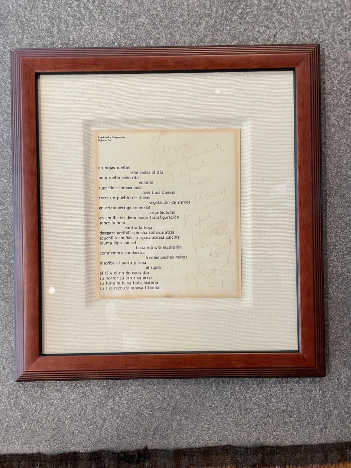 Poema Octavio Paz a Jose Luis Cuevas